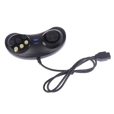Klasszikus vezetékes 6 gombos Joypad fogantyús játékvezérlő SEGA MD2 Mega Drive játéktartozékokhoz univerzális távirányító