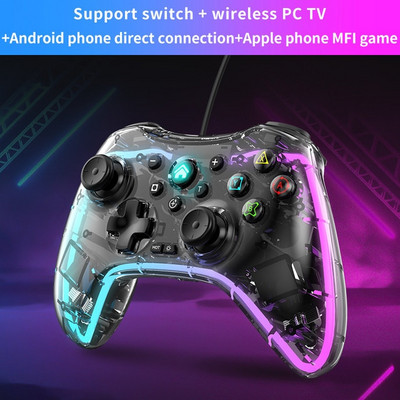 Transparentni bežični kontroler Bluetooth za Nintendo Switch Pro PC PS3 TV BOX Joystick Bežični gamepad bez kašnjenja