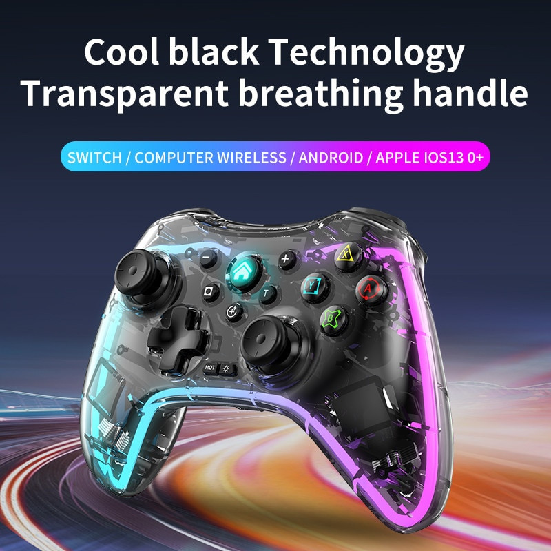 Transparentni bežični kontroler Bluetooth za Nintendo Switch Pro PC PS3 TV BOX Joystick Bežični gamepad bez kašnjenja