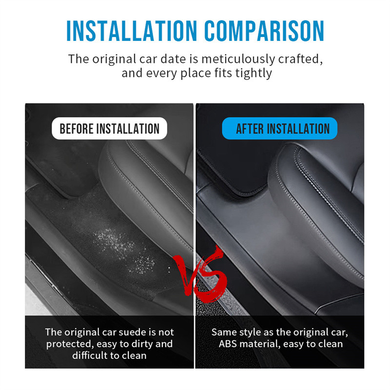 Tesla Model Y 2021 2022 2023 modellhez ModelY MY hátsó ajtóküszöb védőpárna burkolat védők küszöb lökhárító szalag autó rúgásgátló betétek