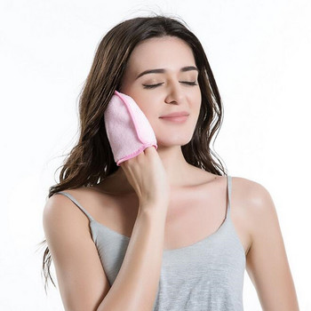 Ръкавица за премахване на грим за многократна употреба Мека почистваща кърпа за лице Подложки за почистване на лице Микрофибърна ръкавица за почистване на лице Инструменти за дълбоко почистване на кожата