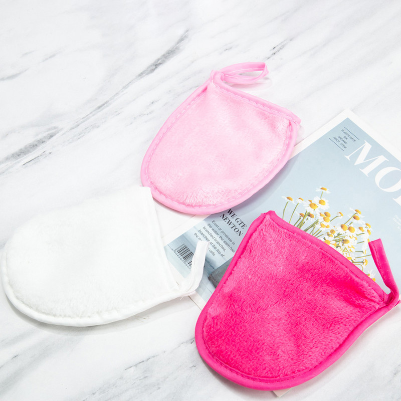 Újrafelhasználható sminklemosó kesztyű puha arctisztító törülközőpárna Mikroszálas arctisztító kesztyű Arc mélytisztító bőrápoló eszközök