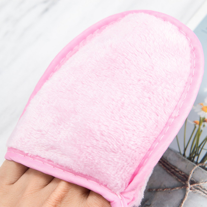 Újrafelhasználható sminklemosó kesztyű puha arctisztító törülközőpárna Mikroszálas arctisztító kesztyű Arc mélytisztító bőrápoló eszközök