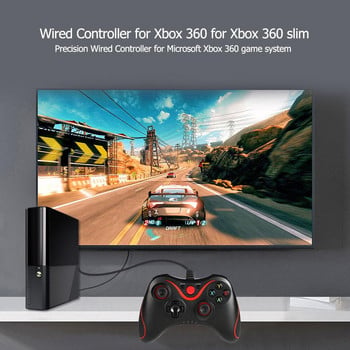 Ενσύρματο χειριστήριο παιχνιδιών USB Gamepad Χειριστήριο παιχνιδιών Joypad Gamepad για Microsoft Xbox 360 Xbox 360 Slim PC Windows Control Game