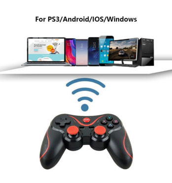 T3 USB 2.4G Безжичен BT Джойстик Контролер за игри за мобилен телефон Android/ IOS/ PS3/ PC/Превключвател Контролери за геймпад Plug and Play