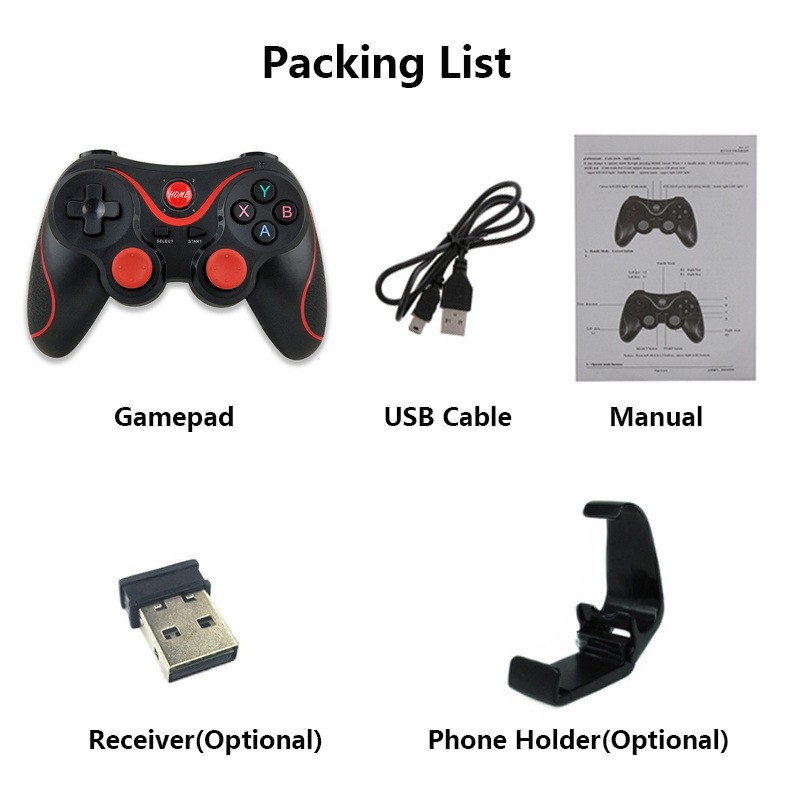 T3 USB 2.4G bežični BT joystick kontroler za igre za mobilne telefone Android/ IOS/ PS3/ PC/switch gamepad kontroleri Plug and Play