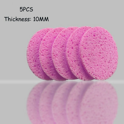 5 TK näopuhastusvedelik näopuhastuskäsnad naturaalsest puidumassist ellipsi kujuga tselluloosist käsna nahahoolduse meigieemaldusvahend