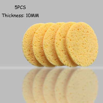 5 TK näopuhastusvedelik näopuhastuskäsnad naturaalsest puidumassist ellipsi kujuga tselluloosist käsna nahahoolduse meigieemaldusvahend