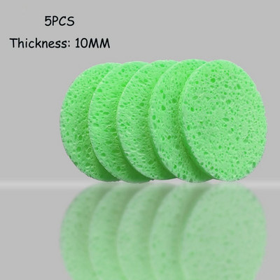 5 TK näopuhastusvedelik näopuhastuskäsnad naturaalsest puidumassist ellipsi kujuga tselluloosist käsna nahahoolduse meigieemaldusvahend