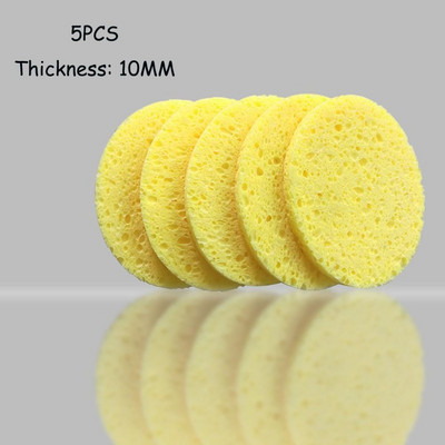 5 TK näopuhastusvedelik näopuhastuskäsnad naturaalsest puidumassist ellipsi kujuga tselluloosist käsna nahahoolduse meigieemaldusvahend