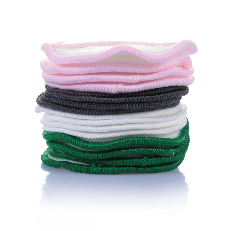 5 db/táska Újrafelhasználható bambusz pamut sminkeltávolító párna smink lemosható kerekek arctisztító párnák, mosótáskával hordozható