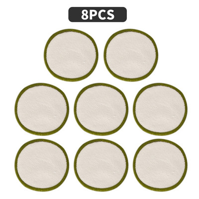 Újrafelhasználható bambusz sminklemosó párna 4/8db mosható körök arctisztító pamut sminkeltávolító párna eszköz