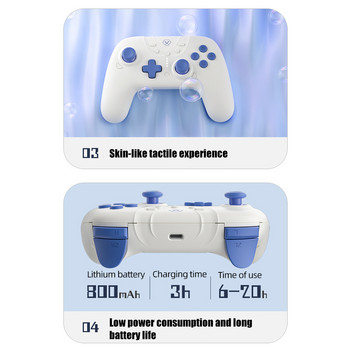 Bluetooth безжичен контролер за игри за Nintendo Switch/OLED/Lite контролер за геймпад Джойстик за IOS Android Аксесоари за компютърни игри