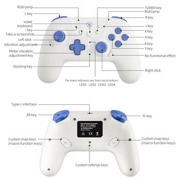 Ασύρματο χειριστήριο παιχνιδιών Bluetooth για Nintendo Switch/OLED/Lite χειριστήριο παιχνιδιών Joystick για Αξεσουάρ παιχνιδιών για υπολογιστές IOS Android