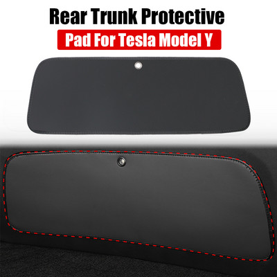 Wear-resistant Wear Resistant Interior Accessories Dirt-resistant Leather For Tesla Model Y 1pc Rear Trunk Protective Pad