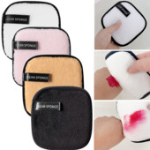 1/4 tk meigieemalduspuhv Kahepoolse näoga mikrokiust korduvkasutatav näorätik jumestussalvrätikud, pestavad puuvillased padjad Nahahoolduspuhv