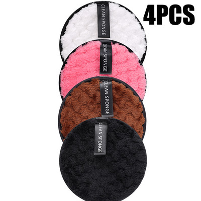 1/4 tk meigieemalduspuhv Kahepoolse näoga mikrokiust korduvkasutatav näorätik jumestussalvrätikud, pestavad puuvillased padjad Nahahoolduspuhv