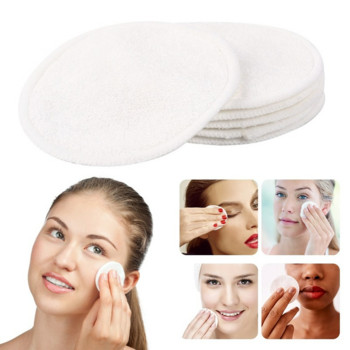 1/5 τεμ. επαναχρησιμοποιήσιμα επιθέματα αφαίρεσης μακιγιάζ που πλένονται στρογγυλά μαλακά μαξιλάρια από βαμβάκι από μπαμπού Καθαρισμός μαξιλαριών προσώπου Cosmetic Tool Beauty Skin Care