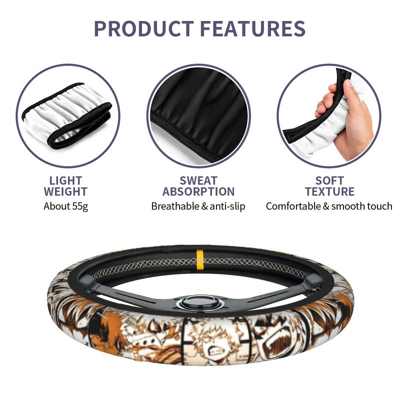 38 cm auto rooli kate Anime Bakugo Katsuki pehme Boku No My Hero Academia autodekoratsioonid rooliratta tarvikud