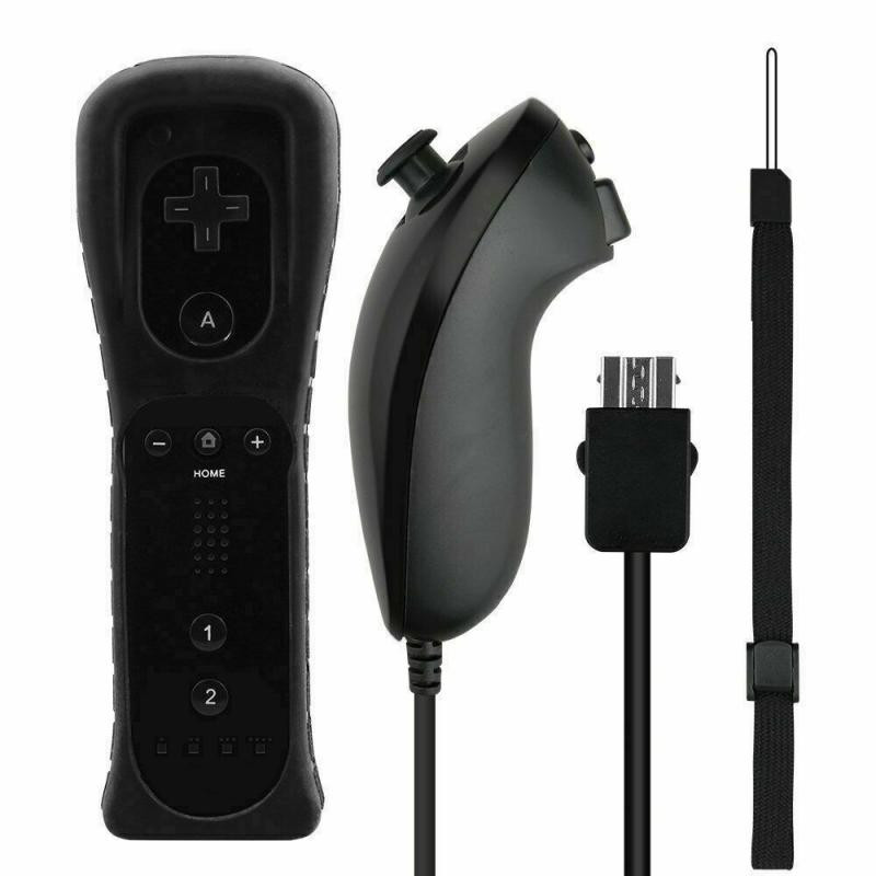 Naujas nuotolinio valdymo pultas su „Nunchuck“ valdikliu, skirtu „Wii Console“ belaidžiam žaidimų pultui su „Motion Plus“, skirta „Nintendo Wii“ žaidimų valdymui