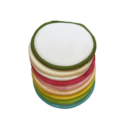 12 tk korduvkasutatavad bambusest meigieemaldajad vatipadjad koos pesukotiga Pestav ümmargune puhastav puuvillane meigieemaldusvahend