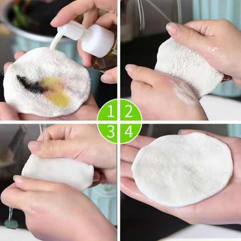 12 tk korduvkasutatavad bambusest meigieemaldajad vatipadjad koos pesukotiga Pestav ümmargune puhastav puuvillane meigieemaldusvahend