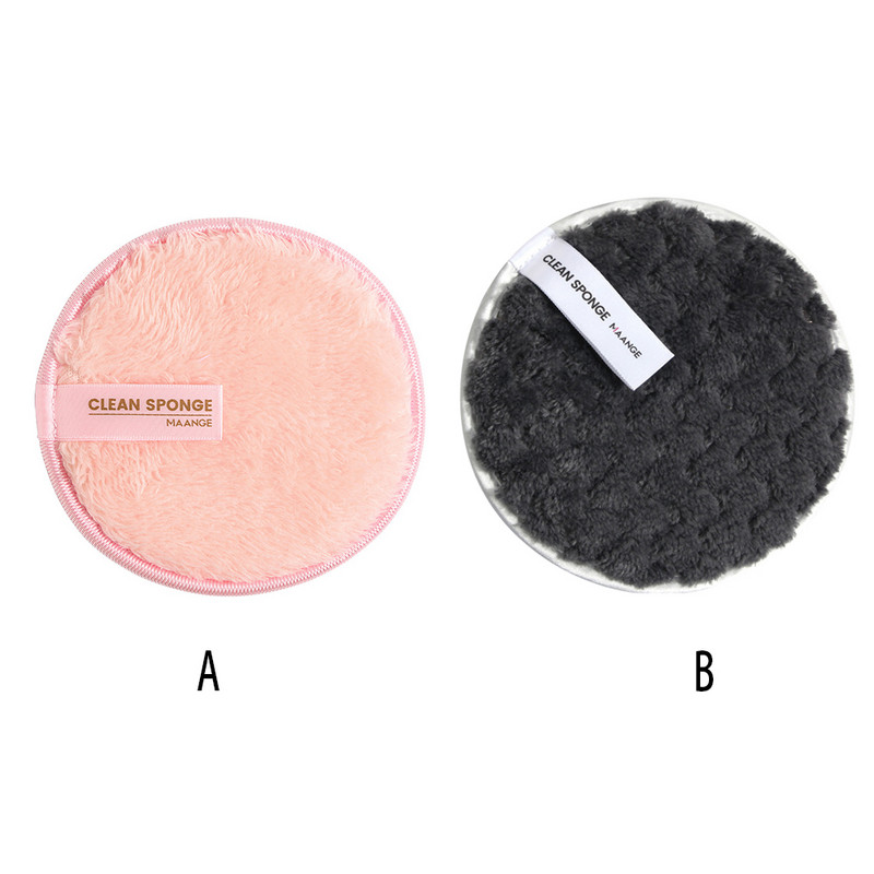 Kahepoolne korduvkasutatav näopuhastuskäsn, pehme mikrokiust meigieemalduspadjake