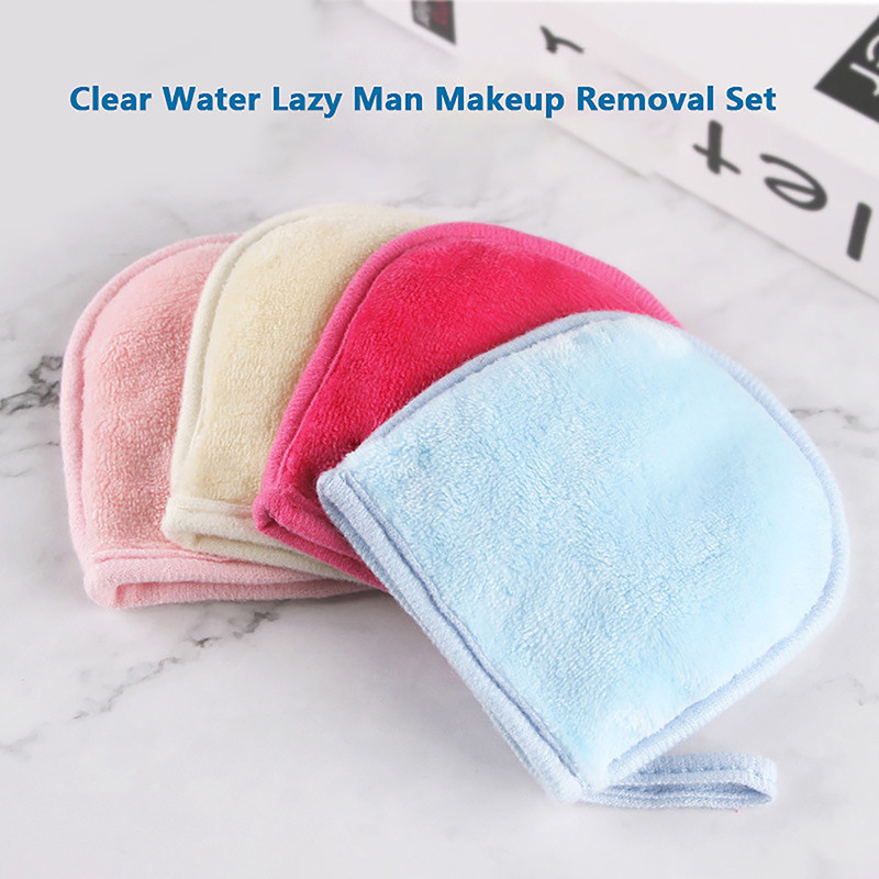 Daugkartinio naudojimo veido giluminio valymo pagalvėlės, makiažo valiklis, pirštinės Valomasis rankšluostis Minkštas mikropluošto valomasis makiažo šalinimo pirštinės