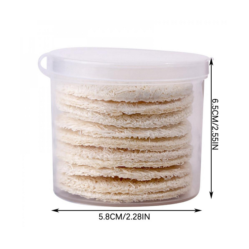 10 τμχ Natural Loofah Luffa Sponge Απολέπιση Μπάνιου Σφουγγάρι ντους Ποδιών Scrubber Προσώπου Βούρτσα καθαρισμού Τρίψιμο ντεμακιγιάζ