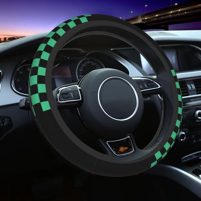 37-38 Car Steering Wheel Cover Demon Slayer Anime Universal Kimetsu No Yaiba Kamado Tanjirou Αξεσουάρ αυτοκινήτου με στυλ αυτοκινήτου