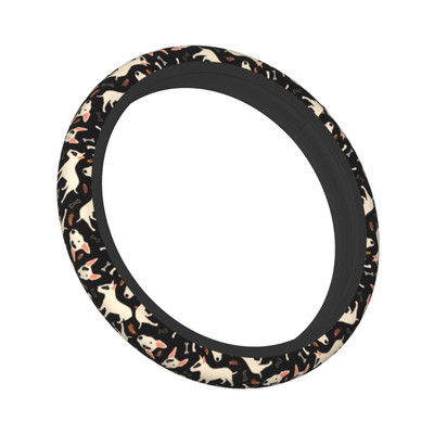 Κάλυμμα τιμονιού αυτοκινήτου Bull Terrier 38cm Αντιολισθητικό δώρο για Animal Dog Lover Κατάλληλη διακόσμηση αυτοκινήτου Αξεσουάρ εσωτερικού χώρου