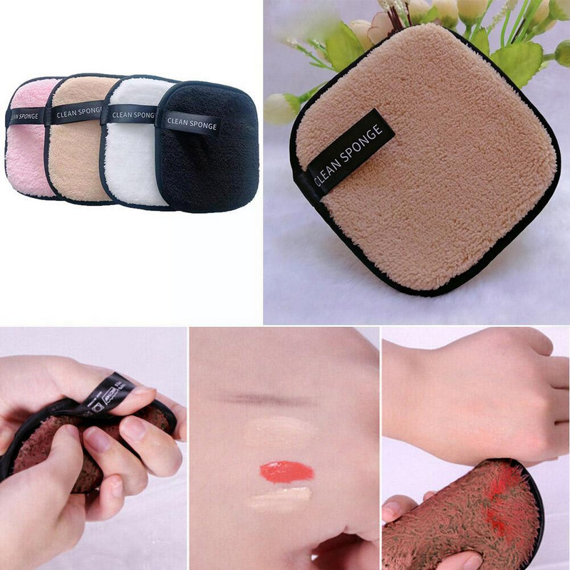 Dvisluoksnis veido valymo rankšluostis, daugkartinio naudojimo nagų dailės šluostė, mikropluošto pūkų valymo priemonė N medvilnės valiklis makiažo pagalvėlės D8U1