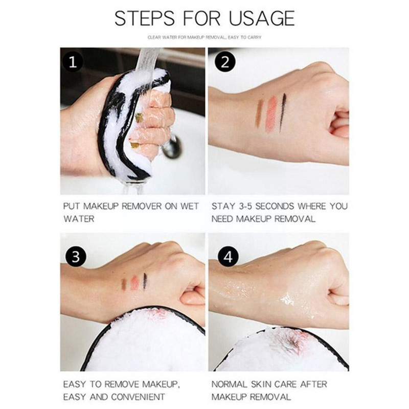 Dvisluoksnis veido valymo rankšluostis, daugkartinio naudojimo nagų dailės šluostė, mikropluošto pūkų valymo priemonė N medvilnės valiklis makiažo pagalvėlės D8U1