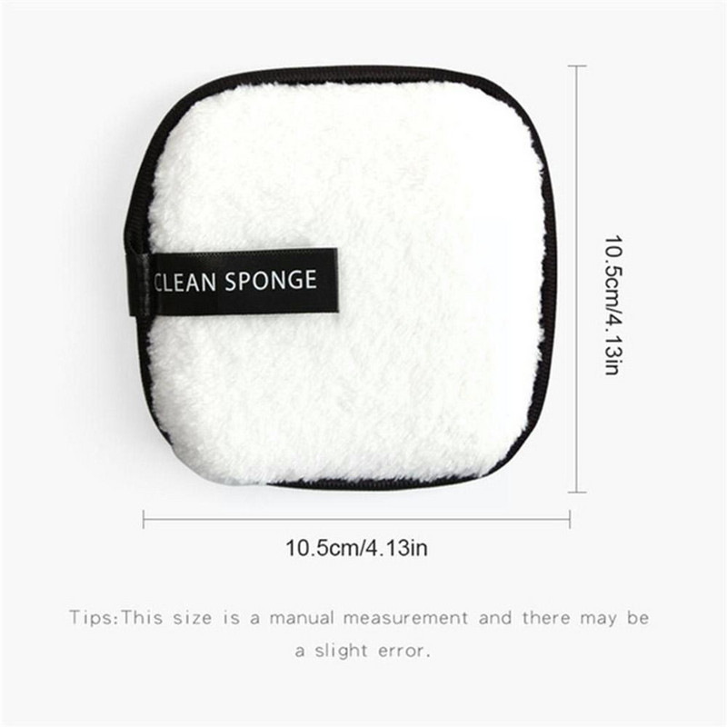 Dvisluoksnis veido valymo rankšluostis, daugkartinio naudojimo nagų dailės šluostė, mikropluošto pūkų valymo priemonė N medvilnės valiklis makiažo pagalvėlės D8U1