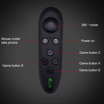 Ενημέρωση ασύρματου Bluetooth Gamepad Τηλεχειριστήριο VR για Android Joystick Game Pad Control για 3D Glasses VR