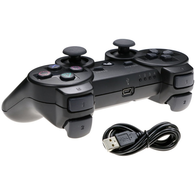 Juhtmega USB-mängukontrolleri mängupult PS3 joystick-mängukontrolleri topeltvibratsiooniga mängupult Sony PS 3 konsooli jaoks