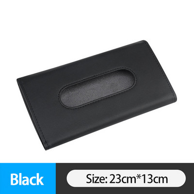 Autovisiiri koehoidja PU-nahast rippuv paberrätikuklamber Salvrätikuhoidja tagaistme kangaümbris Auto sisetarvikud