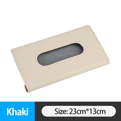 Autovisiiri koehoidja PU-nahast rippuv paberrätikuklamber Salvrätikuhoidja tagaistme kangaümbris Auto sisetarvikud