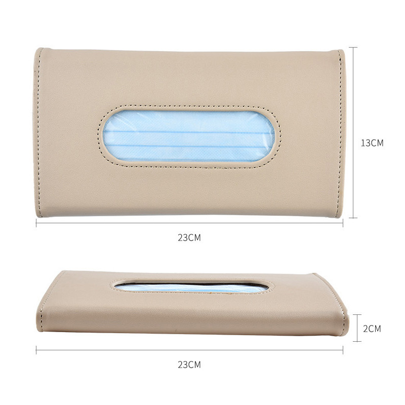 Autovisiiri koehoidja PU-nahast rippuv paberrätikuklamber Salvrätikuhoidja tagaistme kangaümbris Auto sisetarvikud