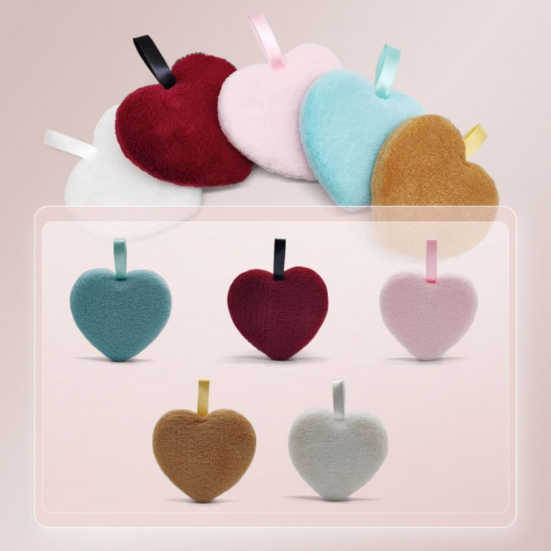 Širdies formos valymo kempinė Beauty Veido valymo šluostės Makiažo šalinimas Plaunamos vatos pagalvėlės Mikropluošto servetėlės Odos priežiūros įrankiai