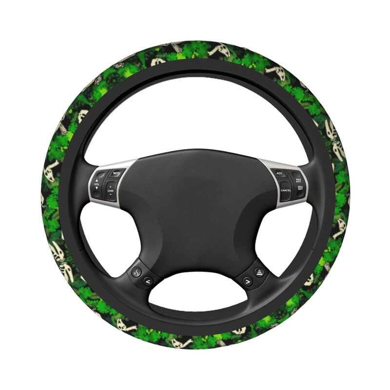 Fossils Dinosaur Skull Jungle Pattern vairo gaubtai Universalūs 15 colių moteriški neslystantys vairo apsauga visureigiams