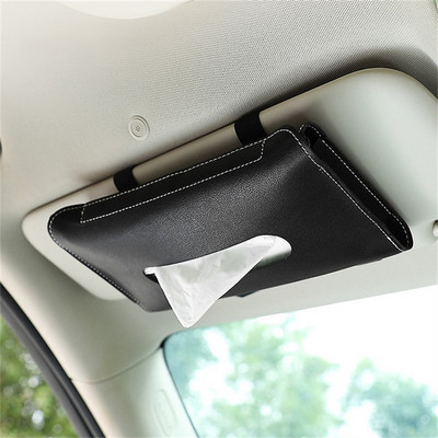 Car Tissue Box Car Sun Visor Tissue Boxes Sets Holder Auto Interior Storage Decoration Interior Car Accessories