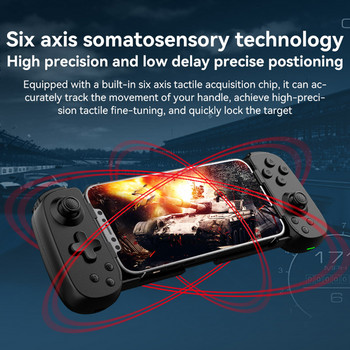За Android/iOS/Wins Безжичен контролер 3-режимна връзка Безжични игри Управление Bluetooth-съвместим 5.0 за PS4 Switch PC