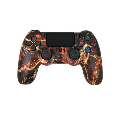 PS4 juhtmevaba Bluetoothi täisfunktsionaalse mängupuldi jaoks, millel on valgusriba kahe vibratsiooniga videomängupuldi kontroller