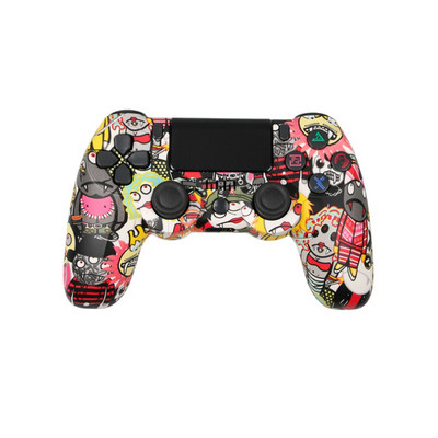 PS4 juhtmevaba Bluetoothi täisfunktsionaalse mängupuldi jaoks, millel on valgusriba kahe vibratsiooniga videomängupuldi kontroller