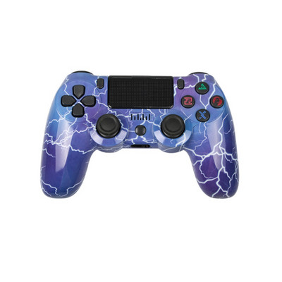 PS4 juhtmevaba Bluetoothi täisfunktsionaalse mängupuldi jaoks, millel on valgusriba kahe vibratsiooniga videomängupuldi kontroller