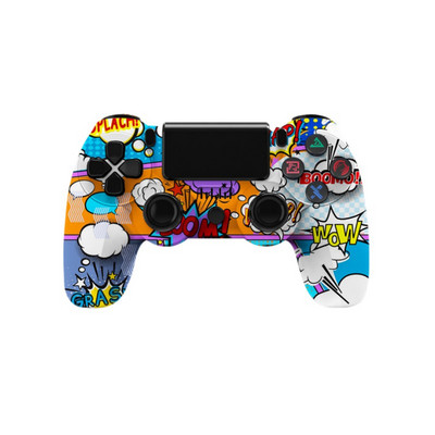 PS4 juhtmevaba Bluetoothi täisfunktsionaalse mängupuldi jaoks, millel on valgusriba kahe vibratsiooniga videomängupuldi kontroller