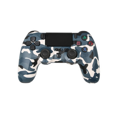 PS4 juhtmevaba Bluetoothi täisfunktsionaalse mängupuldi jaoks, millel on valgusriba kahe vibratsiooniga videomängupuldi kontroller