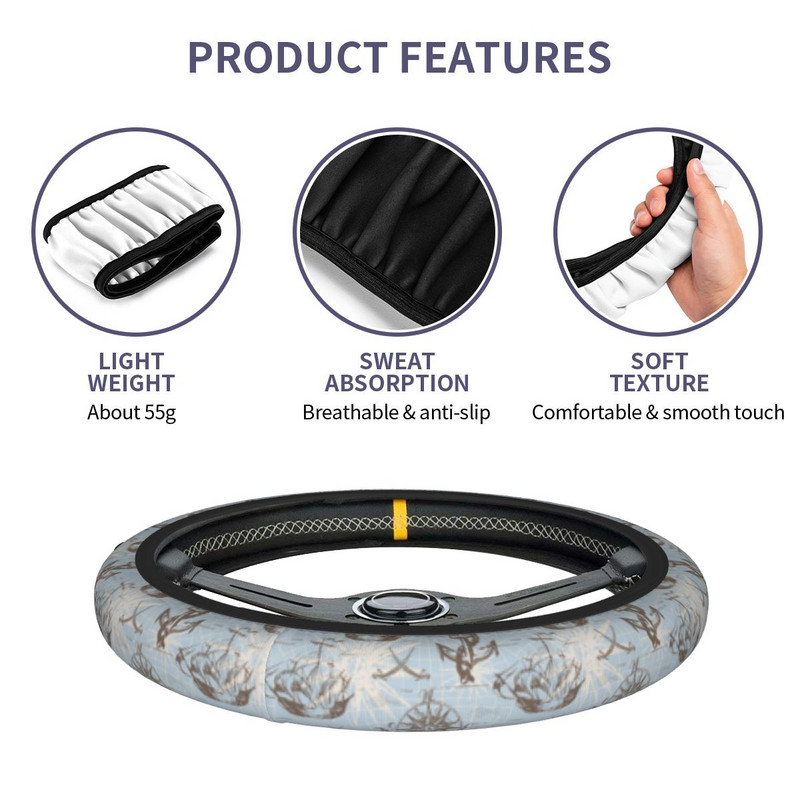 Navlake za upravljače automobila Karta mora Nautičke jedrilice Rute Pletenica na navlaci za upravljač Auto dekoracija Dodaci za automobile