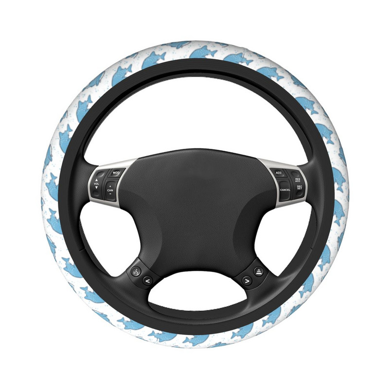 Starry Whale Sharks auto rooli kate 38 cm pehme ookeanisinine mere rooliratta kaitsekate Sobiv autostiil